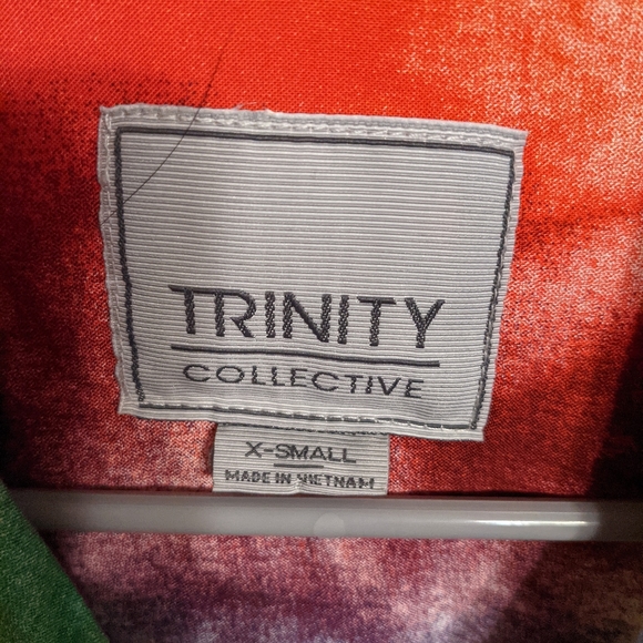 Rainbow Tie Dye Nonbinary/unisex button down shirt - Picture 2 of 3